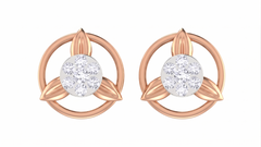 Rose Gold Diamond Earring | under 40k