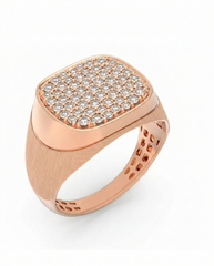 18K Gold & Diamond Engagement Ring For Men KRC60141