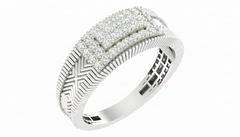 18K Gold & Diamond Band Ring For Men KRA60185