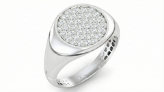 18K Gold & Diamond Band Ring For Men KRA60233