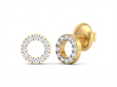 18K Gold & Diamond Women Stud Earring KSK061
