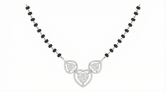 18K Gold & Diamond Heart Mangalsutra For Women KRA90059