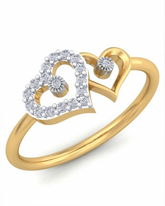 18K Gold & Diamond Engagement Ring For Women KRB10208