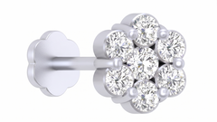 18K Gold & Diamond Stud Nose Pin KRC80290