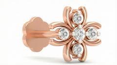 18K Gold & Diamond Stud Nose Pin KRA50012