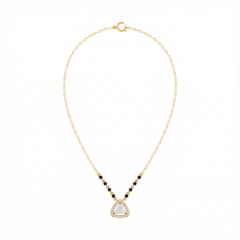 18K Gold & Diamond Heart Mangalsutra For Women KRE90088