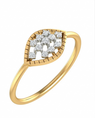 18K Gold & Diamond Dailywear Ring For Women KRB10197-A