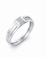 18K Gold & Diamond Band Ring For Men KSK228