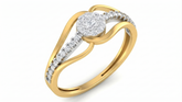 18K Gold & Diamond Engagement Ring For Women KRA10597