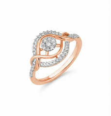 18K Gold & Diamond Ring For Women R3317MYD0027