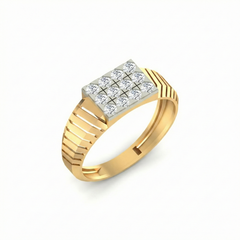 Gold & Diamond Engagement Ring For Men KRB20010
