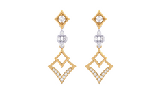Gold & Diamond Dangler Women Earring KRC60088E