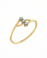 18K Gold & Diamond Dailywear Ring For Women KLR-225