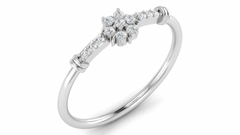 18K Gold & Diamond Dailywear Ring For Women KRA10580