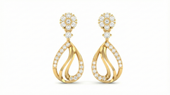 14K Gold & Diamond Women Earring KRI44012E
