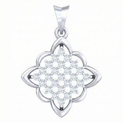 18K Gold & Diamond Floral Pendant Set KRB40055P