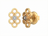 Gold & Diamond Women Stud Earring KRC30137
