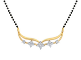 Gold & Diamond Beaded Mangalsutra For Women KRB50049