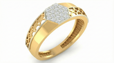 18K Gold & Diamond Engagement Ring For Men KRA60289