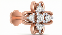 18K Gold & Diamond Stud Nose Pin KRA50034
