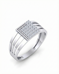 18K Gold & Diamond Engagement Ring For Men KSK210