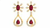 14K Gold & Diamond Women Gemstone Earring KRI44002ER-A