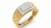 18K Gold & Diamond Band Ring For Men KRA60199
