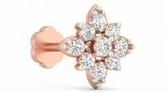 18K Gold & Diamond Stud Nose Pin KRA50104