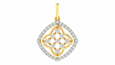 18K Gold & Diamond Floral Pendant Set KRA40018P