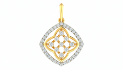 18K Gold & Diamond Floral Pendant Set KRA40018P