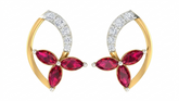 Yellow Gold Diamond Earring | under 40k
