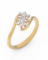 18K Gold & Diamond Engagement Ring For Women KRC10453