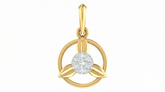 18K Gold & Diamond Floral Pendant Set KRA40143P