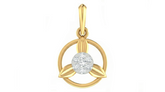 18K Gold & Diamond Floral Pendant Set KRA40143P