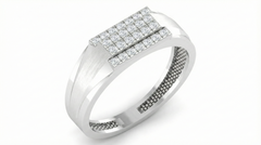 18K Gold & Diamond Band Ring For Men KRA60288