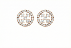 White Gold & Diamond Women Engagement Earring KRA40037E