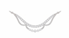 Gold & Diamond Curved Mangalsutra For Women KRC50141