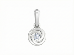 18K Gold & Diamond Solitaire Pendant KSK118