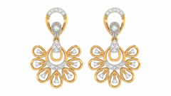 Yellow Gold Diamond Earring | under 40k