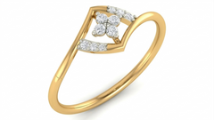 18K Gold & Diamond Dailywear Ring For Women KRB10153-A