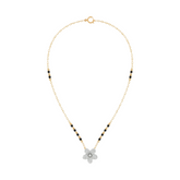Gold & Diamond Floral Mangalsutra For Women KRC50143