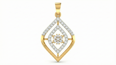 18K Gold & Diamond Floral PENDANT SET KRA40014P