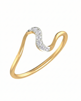 18K Gold & Diamond Dailywear Ring For Women KLR-31