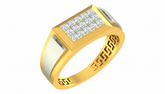 18K Gold & Diamond Band Ring For Men KRA60214