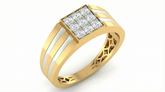 18K Gold & Diamond Band Ring For Men KRA60206