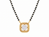 Gold & Diamond Beaded Mangalsutra For Women KRB50034