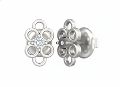 18K Gold & Diamond Women Stud Earring KSK052