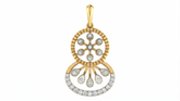 18K Gold & Diamond Floral Pendant Set KRA40020P