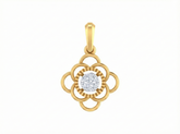 18K Gold & Diamond Floral Pendant KSK127