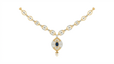 14K Gold & Diamond Gemstone Necklace Set KRB44102N-A